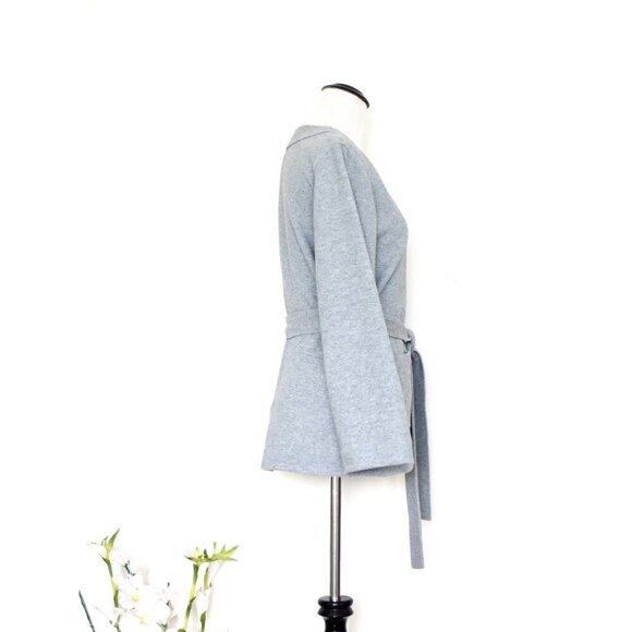 NEW! J. Crew Belted Sweatshirt Blazer Jacket Gray Style H0715 SZ S - Picture 8 of 10